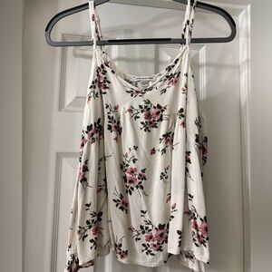 American Eagle Outfitters Floral Top - White and Pink